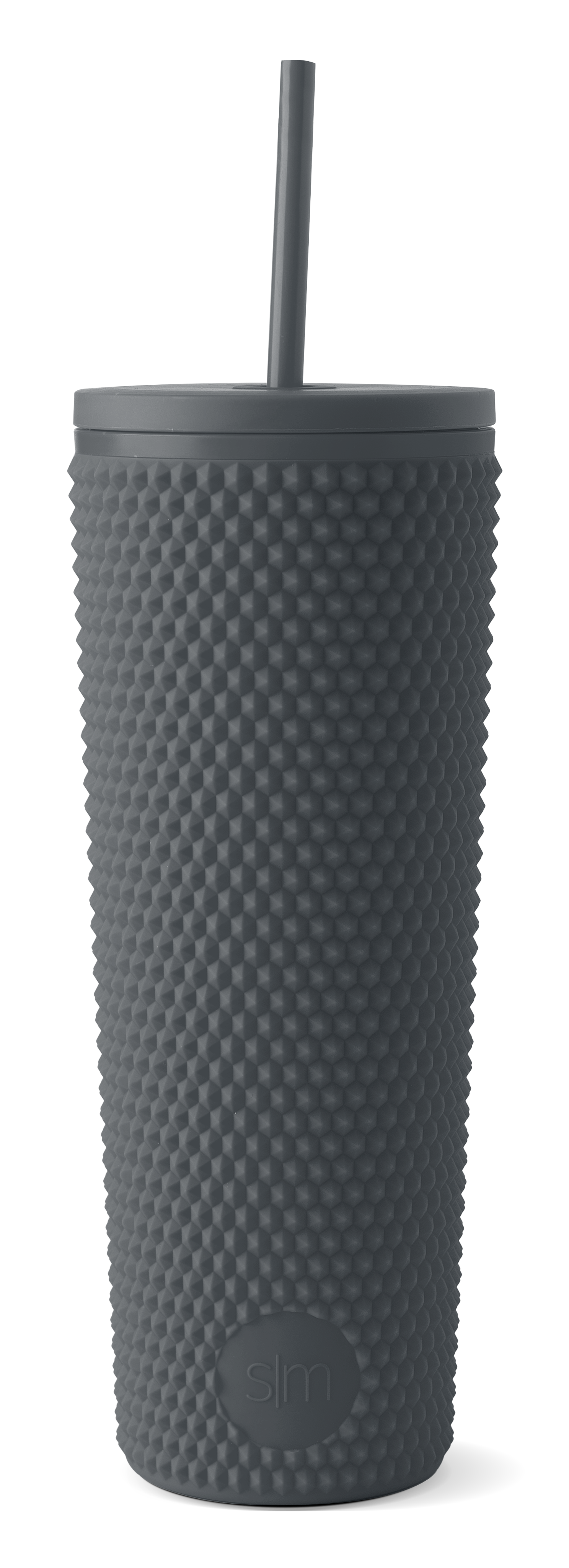Textured Plastic Classic Tumbler with Straw Lid - Graphite