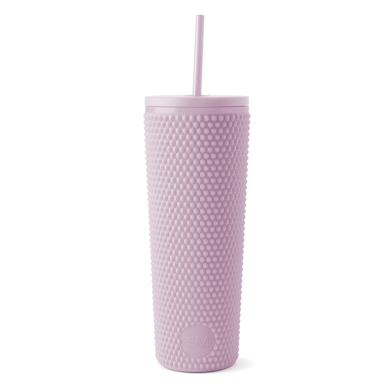 Textured Plastic Classic Tumbler with Straw Lid - Lavender Mist