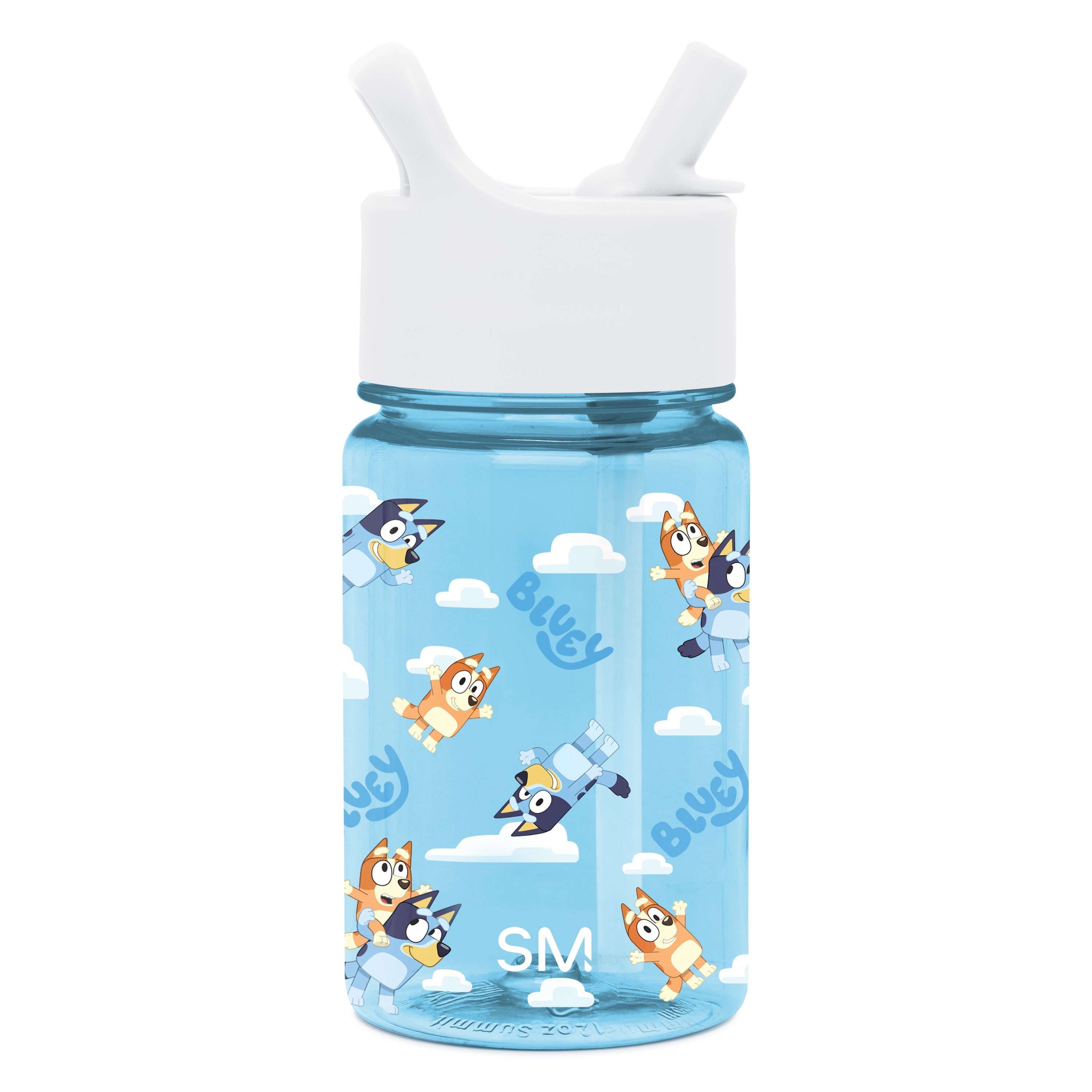 Summit Kids Plastic Water Bottle with Straw Lid - Bluey Sky / BU-SKY-M