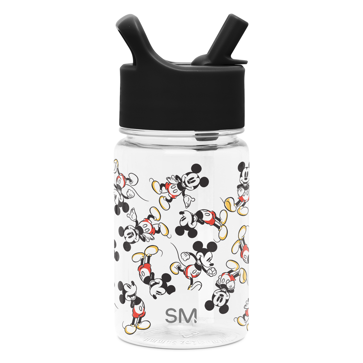 Summit Kids Plastic Water Bottle with Straw Lid - Mickey Mouse Retro / SKS