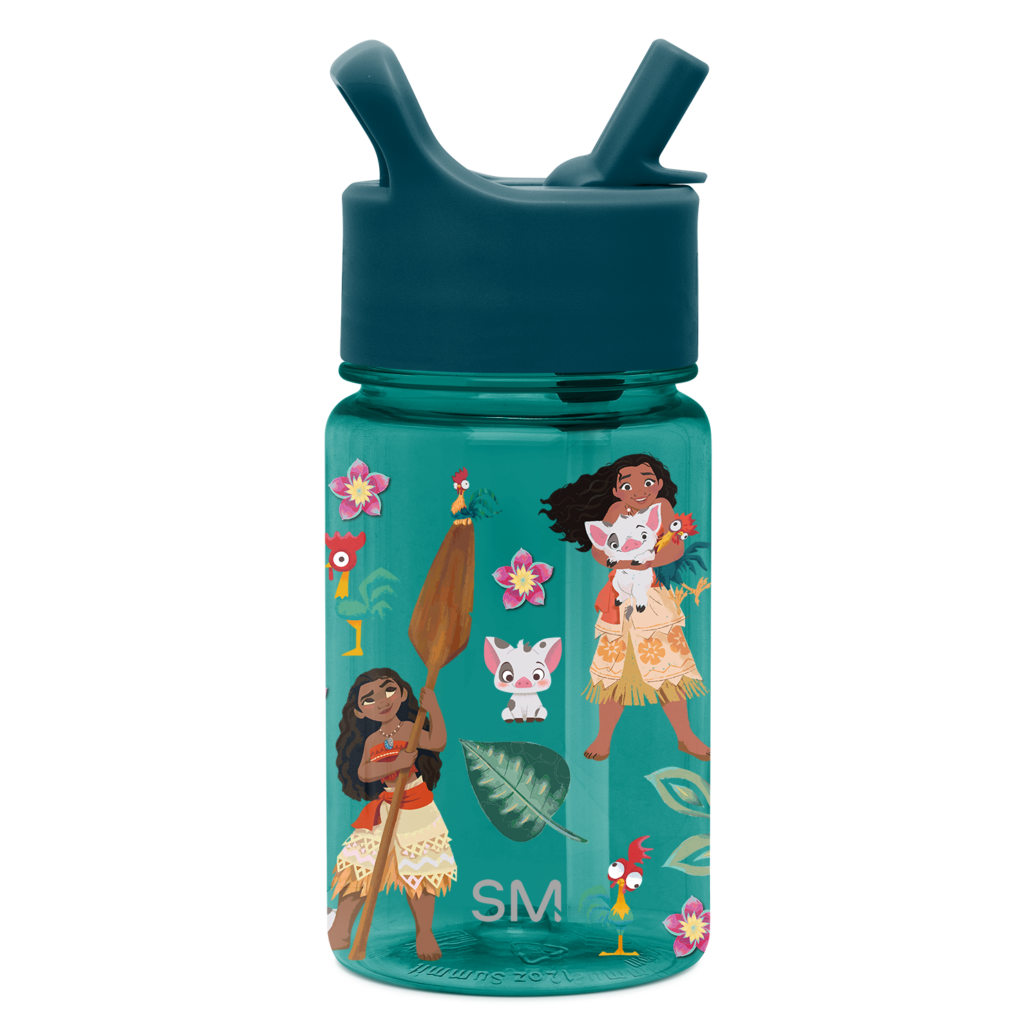 Summit Kids Plastic Water Bottle with Straw Lid - Moana's Village / SKS