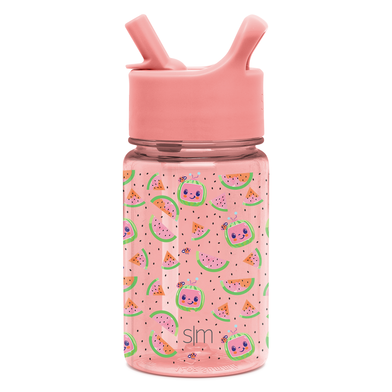 Summit Kids Plastic Water Bottle with Straw Lid - CoComelon Pink Melon / SKS