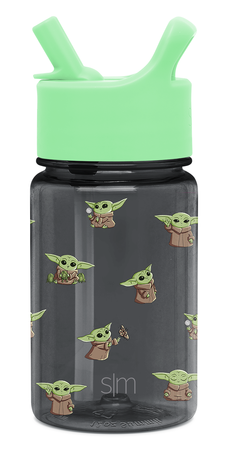 Summit Kids Plastic Water Bottle with Straw Lid - Grogu Force Strong / SKS