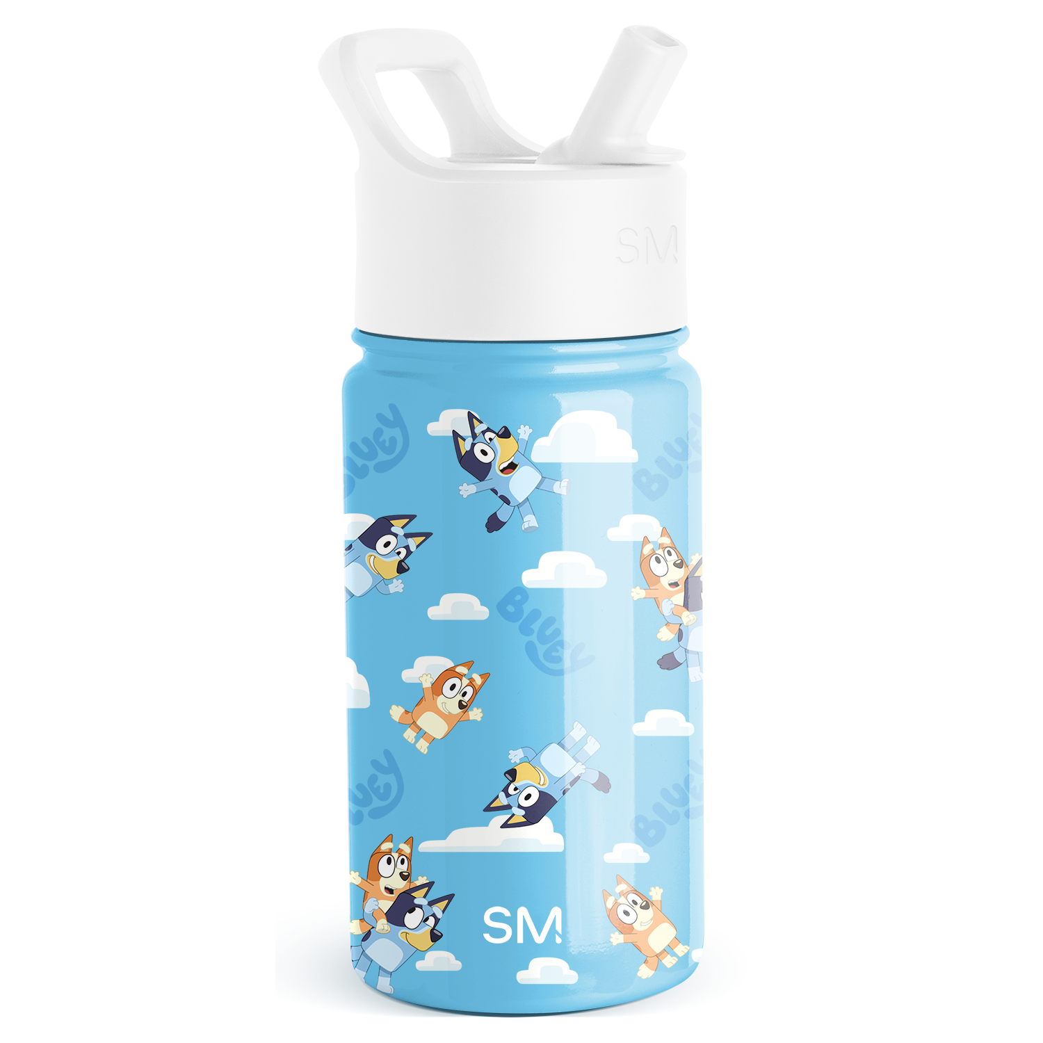Summit Kids Water Bottle with Straw Lid - 14oz - Bluey Sky / Straw / SM