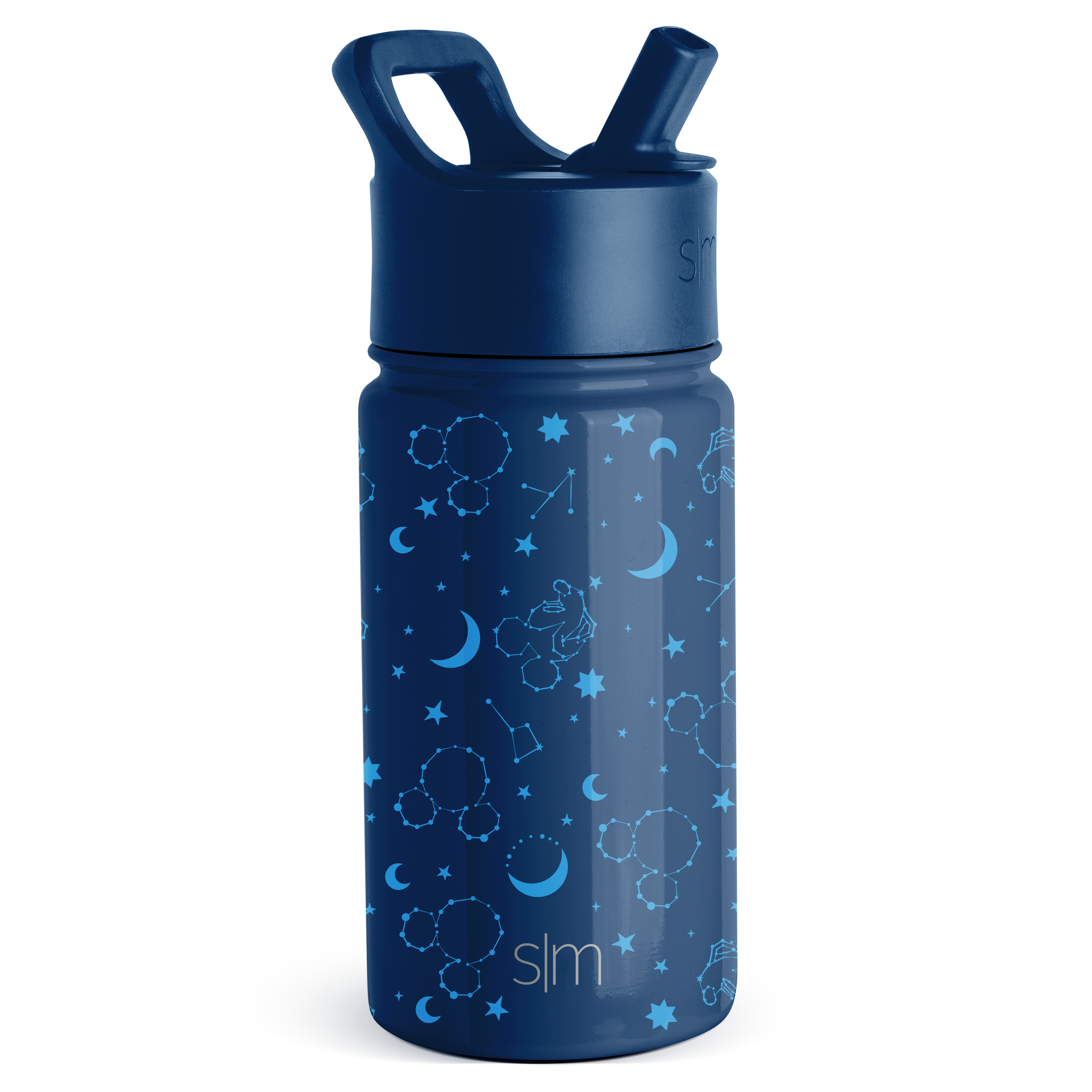 Summit Kids Water Bottle with Straw Lid - 14oz - Mickey Mouse Constellations / Straw / SM
