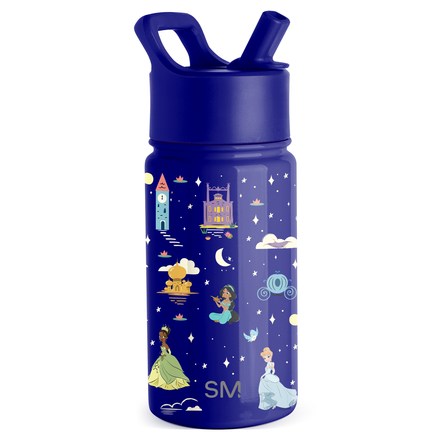 Summit Kids Water Bottle with Straw Lid - 14oz - Princess Dreams / Straw / SM