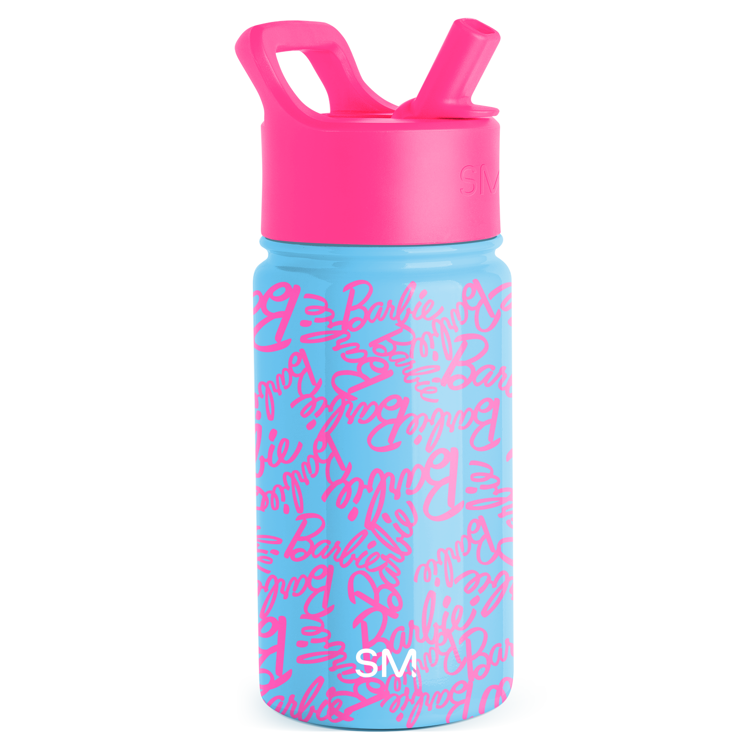 Summit Kids Water Bottle with Straw Lid - 14oz - Barbie Cursive / Straw / SM