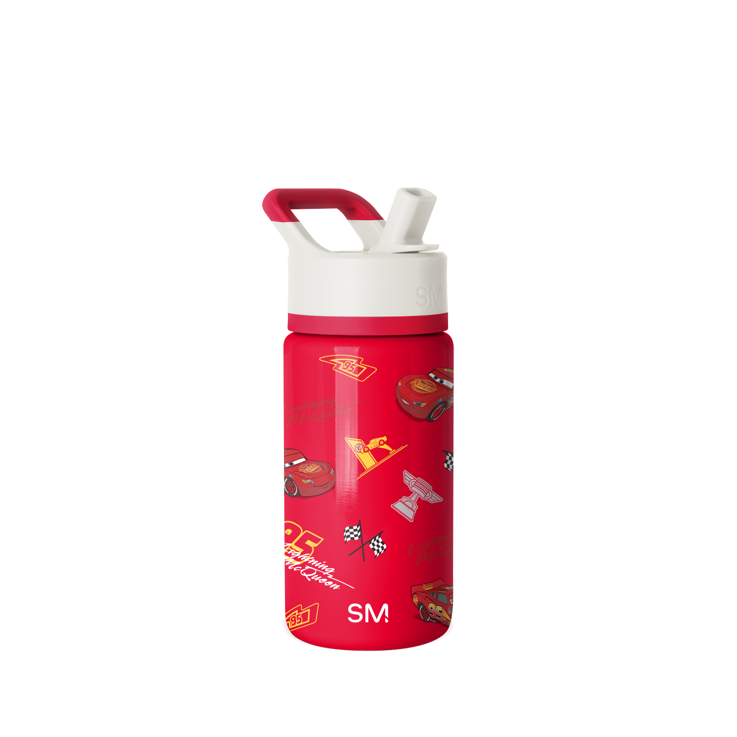 Summit Kids Water Bottle with Straw Lid - 14oz - Cars Lightning Speed / Straw / SM2