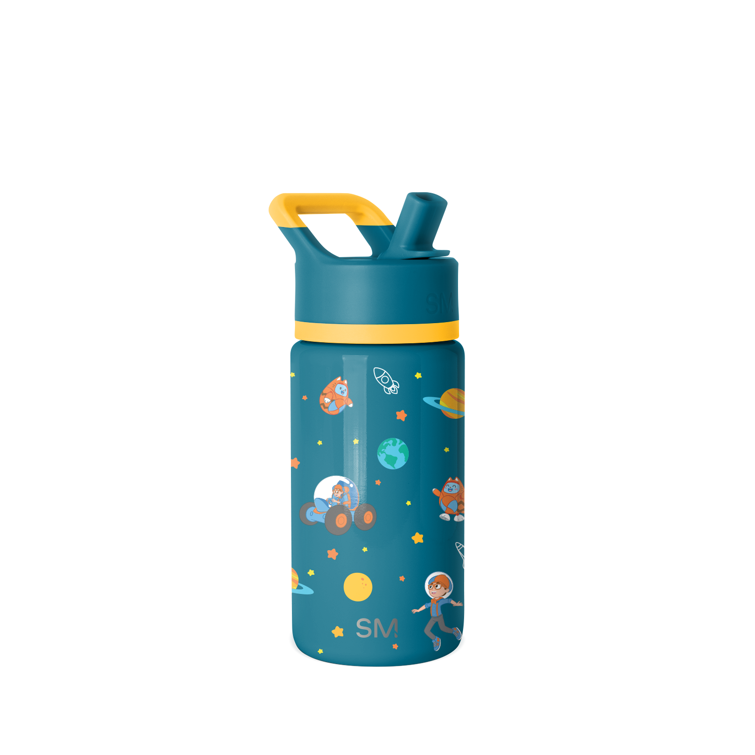 Summit Kids Water Bottle with Straw Lid - 14oz - Blippi Space / Straw / SM2
