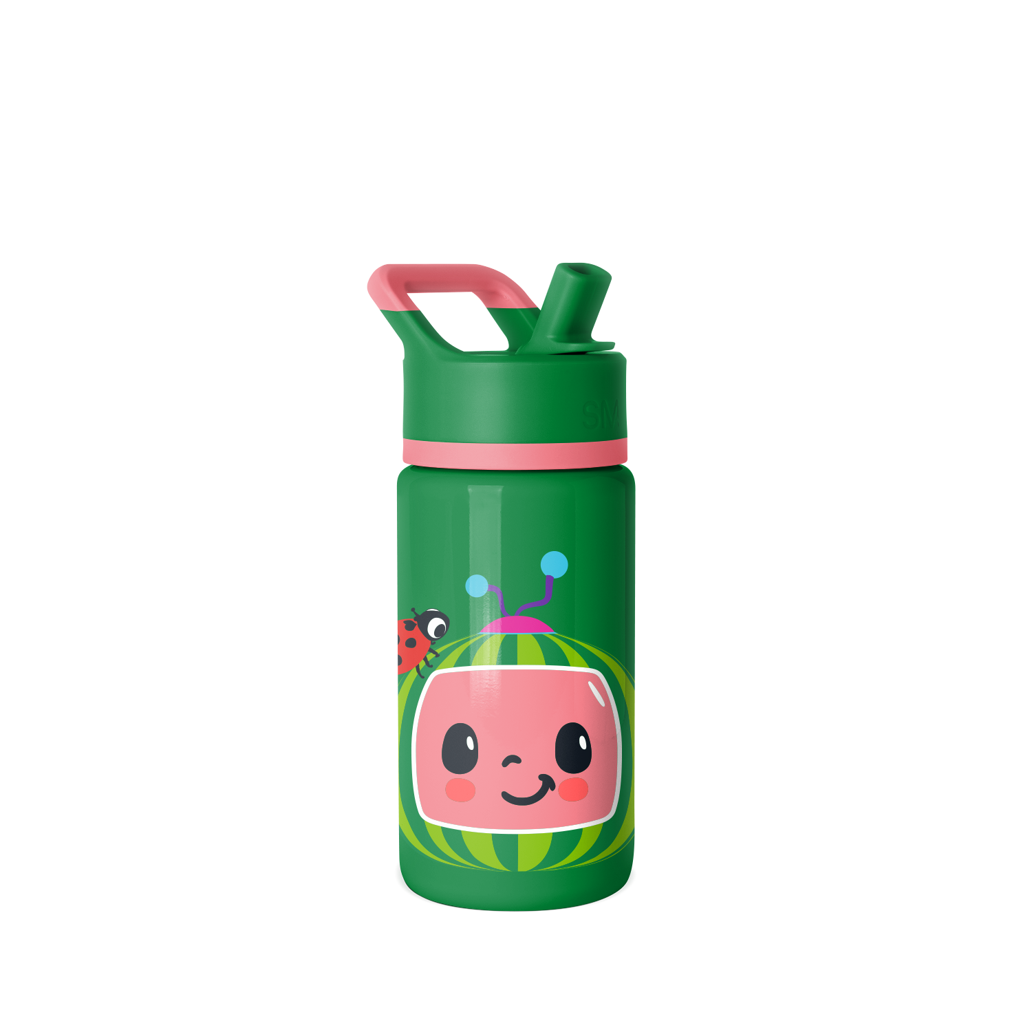 Summit Kids Water Bottle with Straw Lid - 14oz - CoComelon Watermelon / Straw / SM2