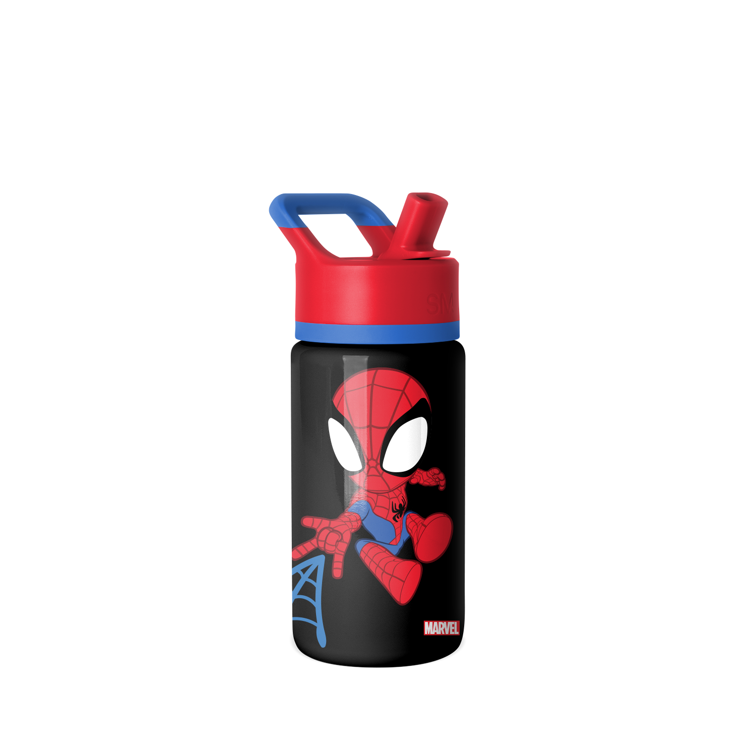 Summit Kids Water Bottle with Straw Lid - 14oz - Spidey Kid / Straw / SM2