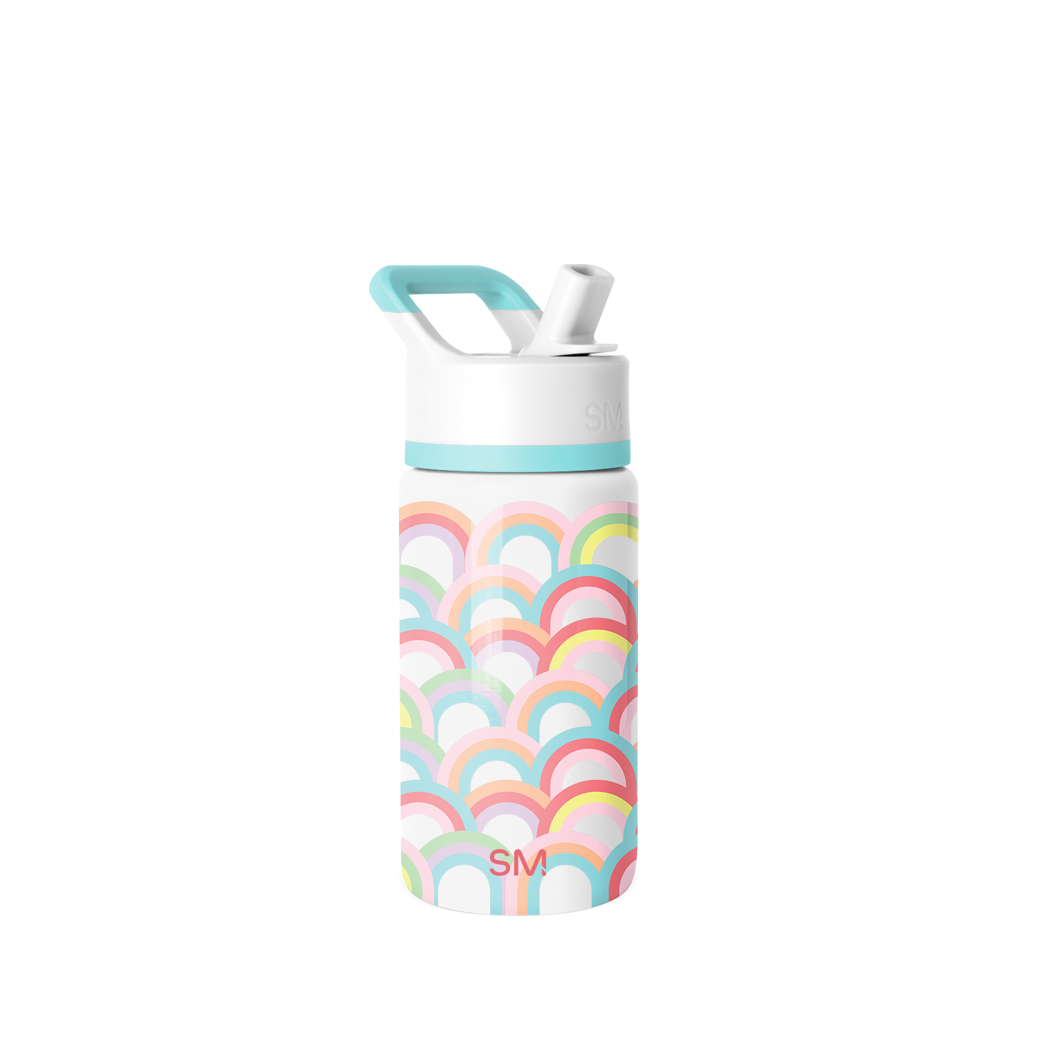 Summit Kids Water Bottle with Straw Lid - 14oz - Rainbow Spark / Straw / SM2