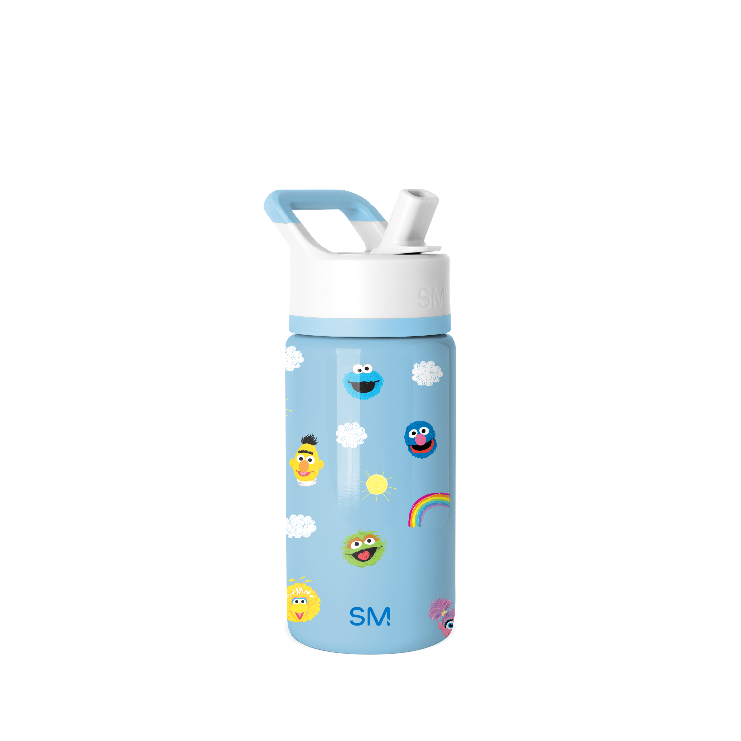 Summit Kids Water Bottle with Straw Lid - 14oz - Sesame Street Pals / Straw / SM2