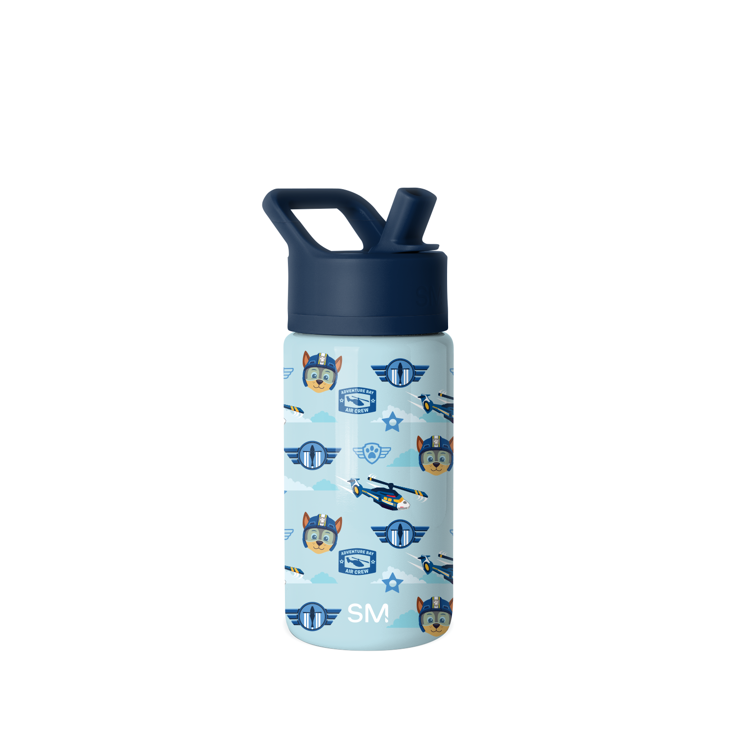 Summit Kids Water Bottle with Straw Lid - 14oz - Paw Patrol Helicopter Chase / Straw / SM2