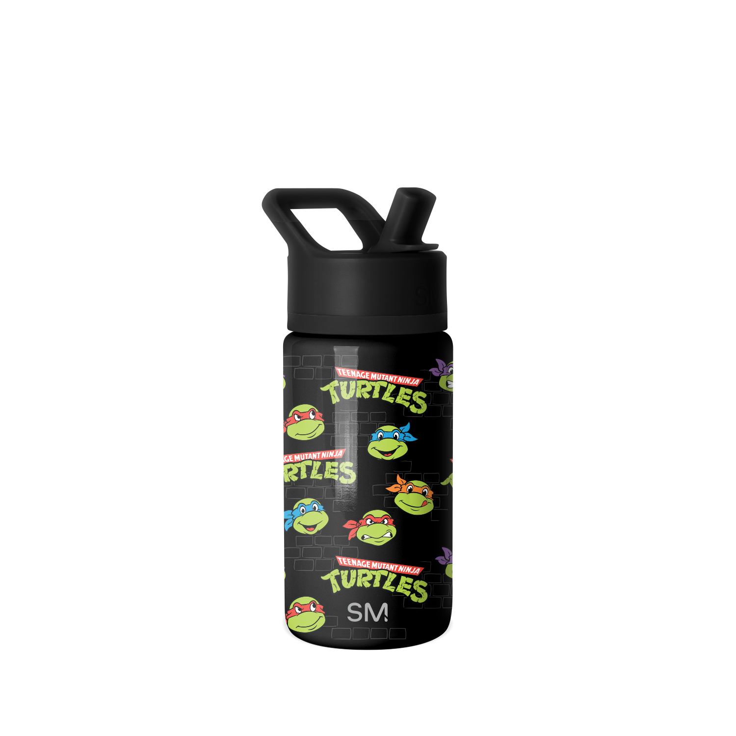 Summit Kids Water Bottle with Straw Lid - 14oz - Teenage Mutant Ninja Turtles Turtles Unite / Straw / SM2