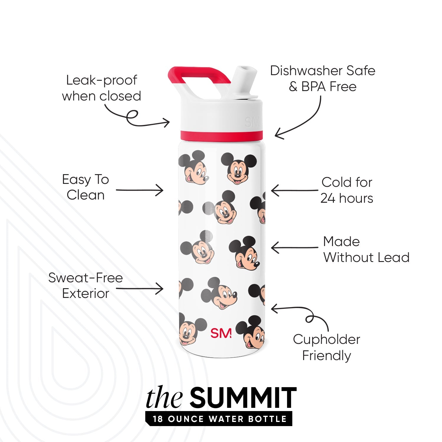 Summit Kids Water Bottle with Straw Lid - 18oz - SM2