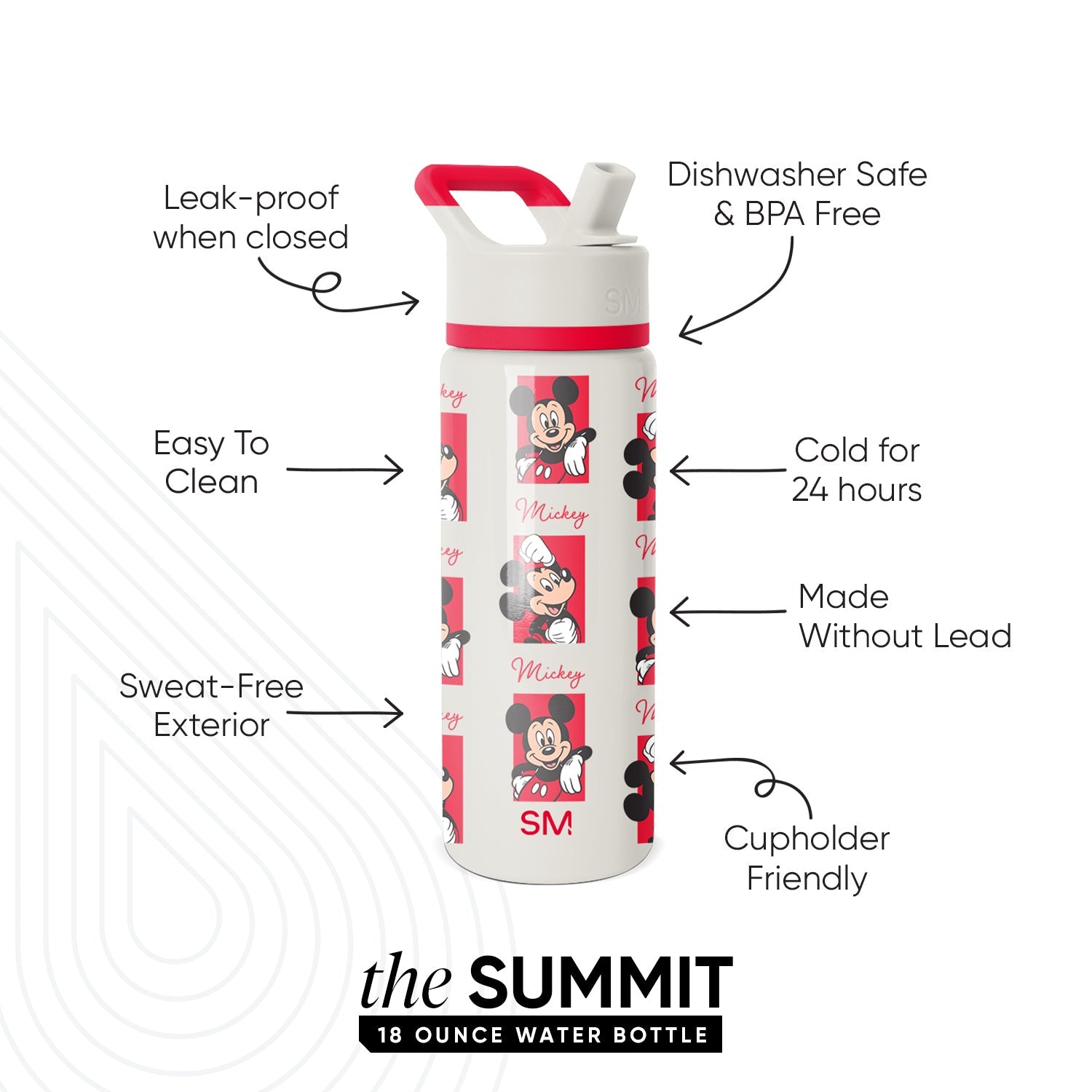 Summit Kids Water Bottle with Straw Lid - 18oz - SM2