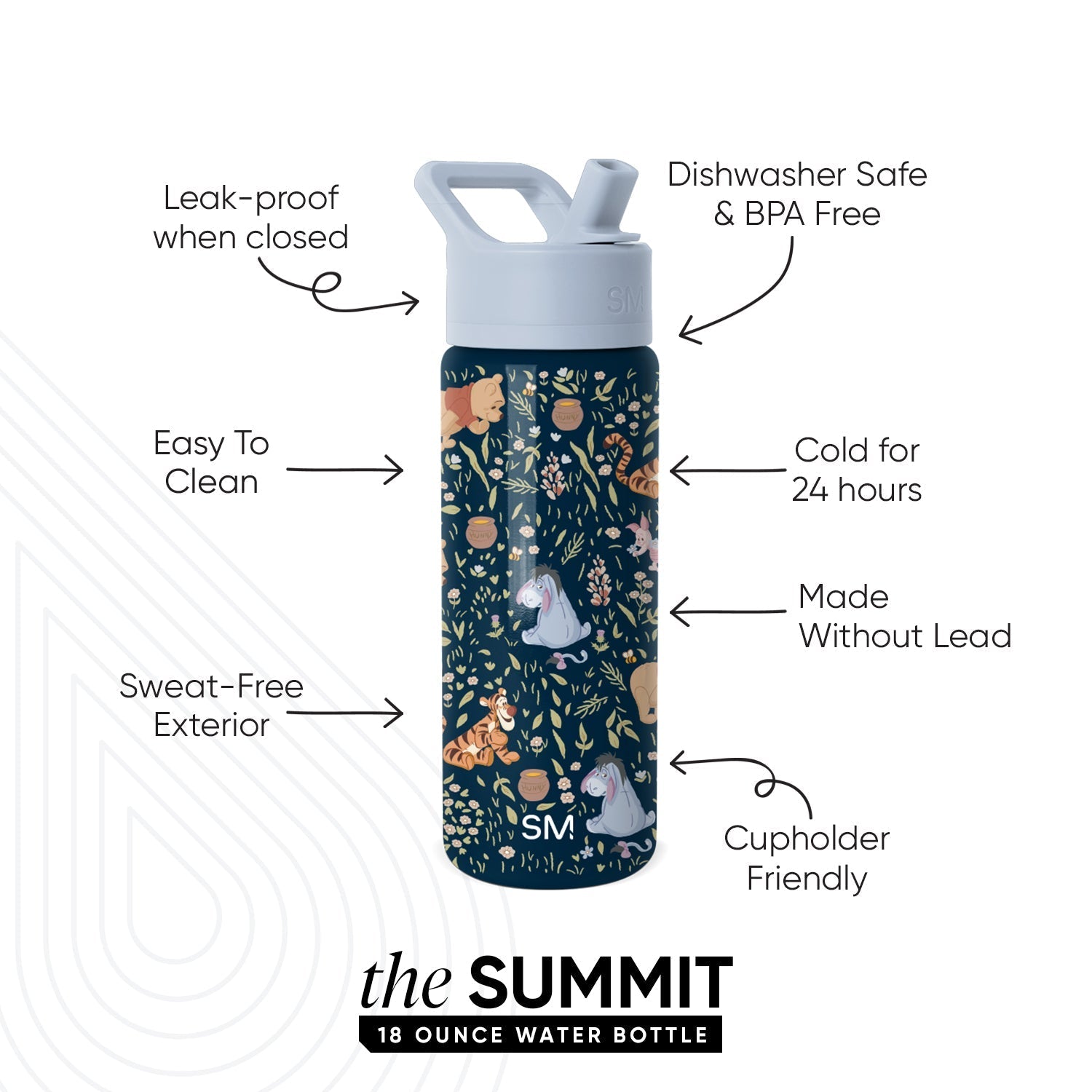 Summit Kids Water Bottle with Straw Lid - 18oz - SM2