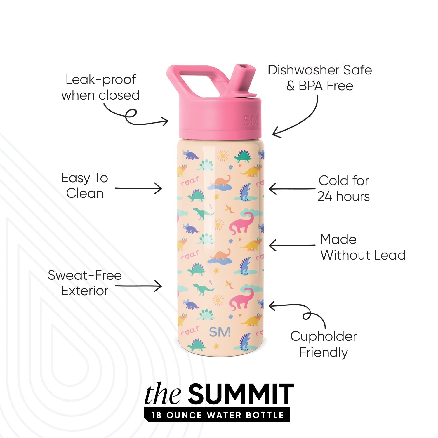 Summit Kids Water Bottle with Straw Lid - 18oz - SM2