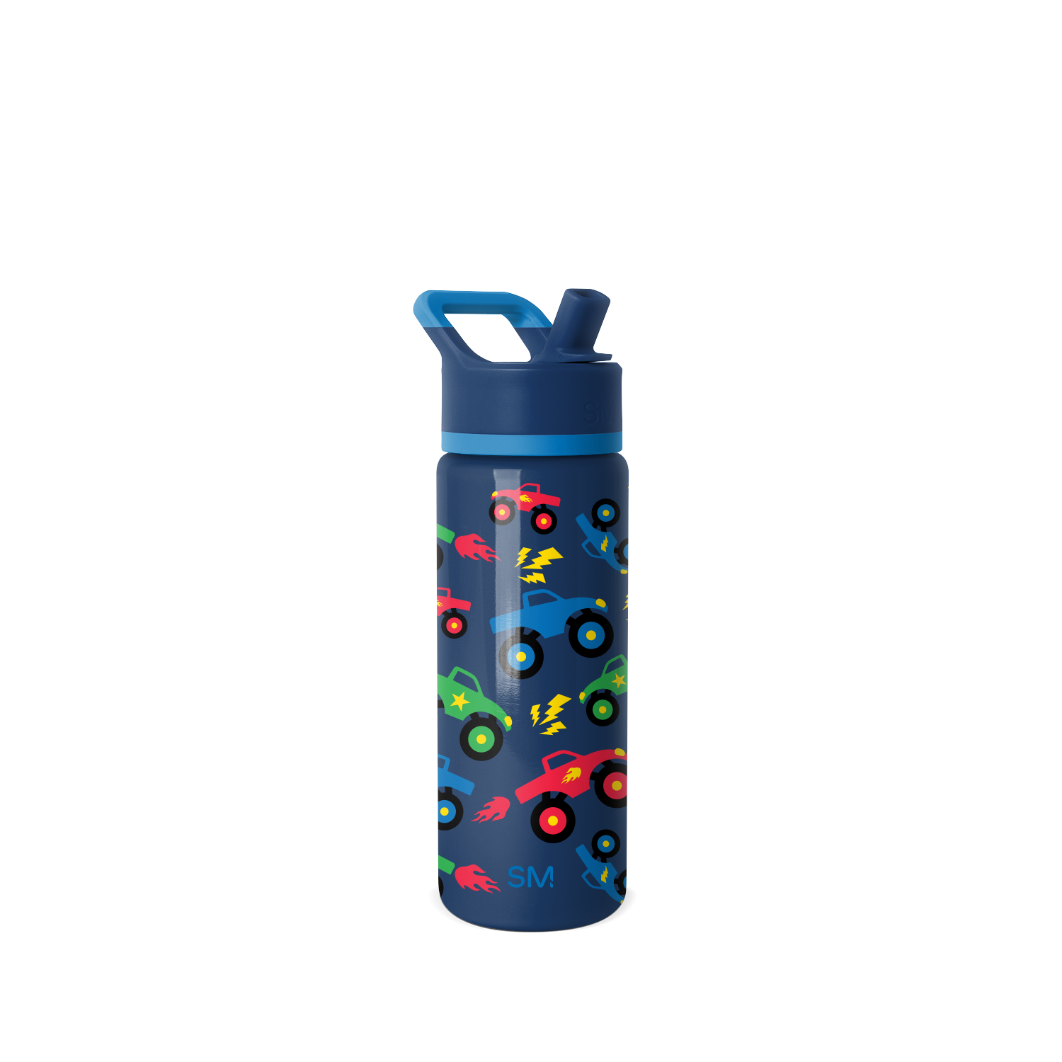 Summit Kids Water Bottle with Straw Lid - 18oz - SM2 - Monster Truck Rally