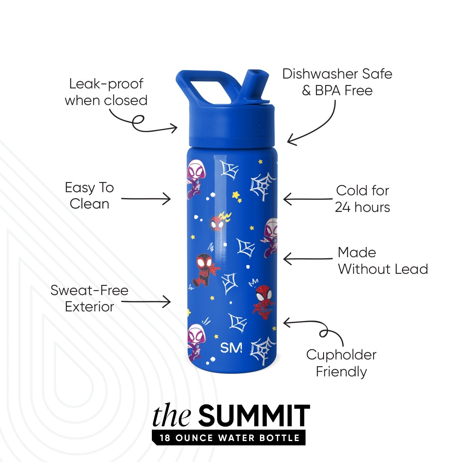Summit Kids Water Bottle with Straw Lid - 18oz - SM2