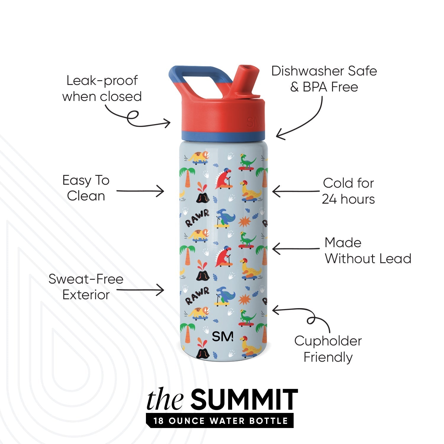 Summit Kids Water Bottle with Straw Lid - 14oz