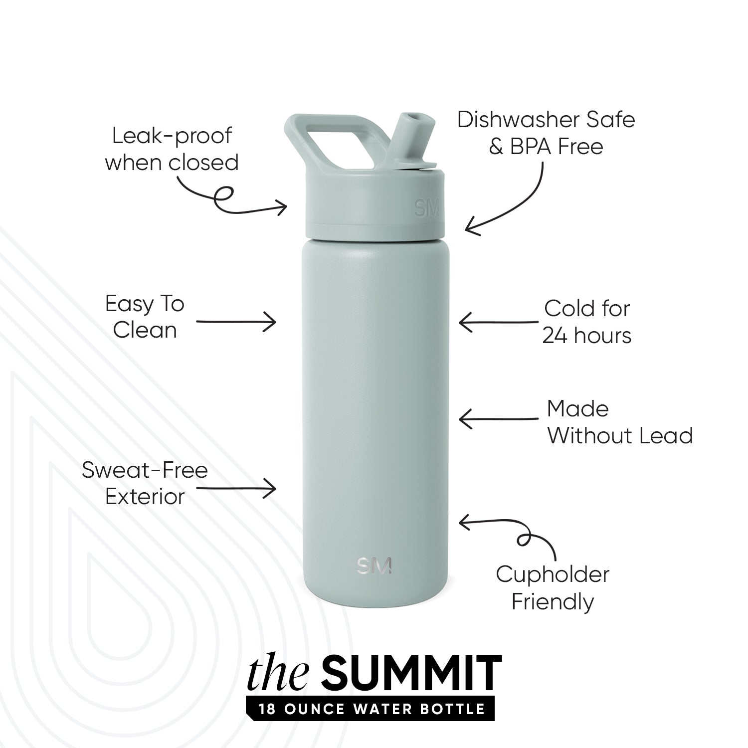 Summit Kids Water Bottle with Straw Lid - 18oz - SM2