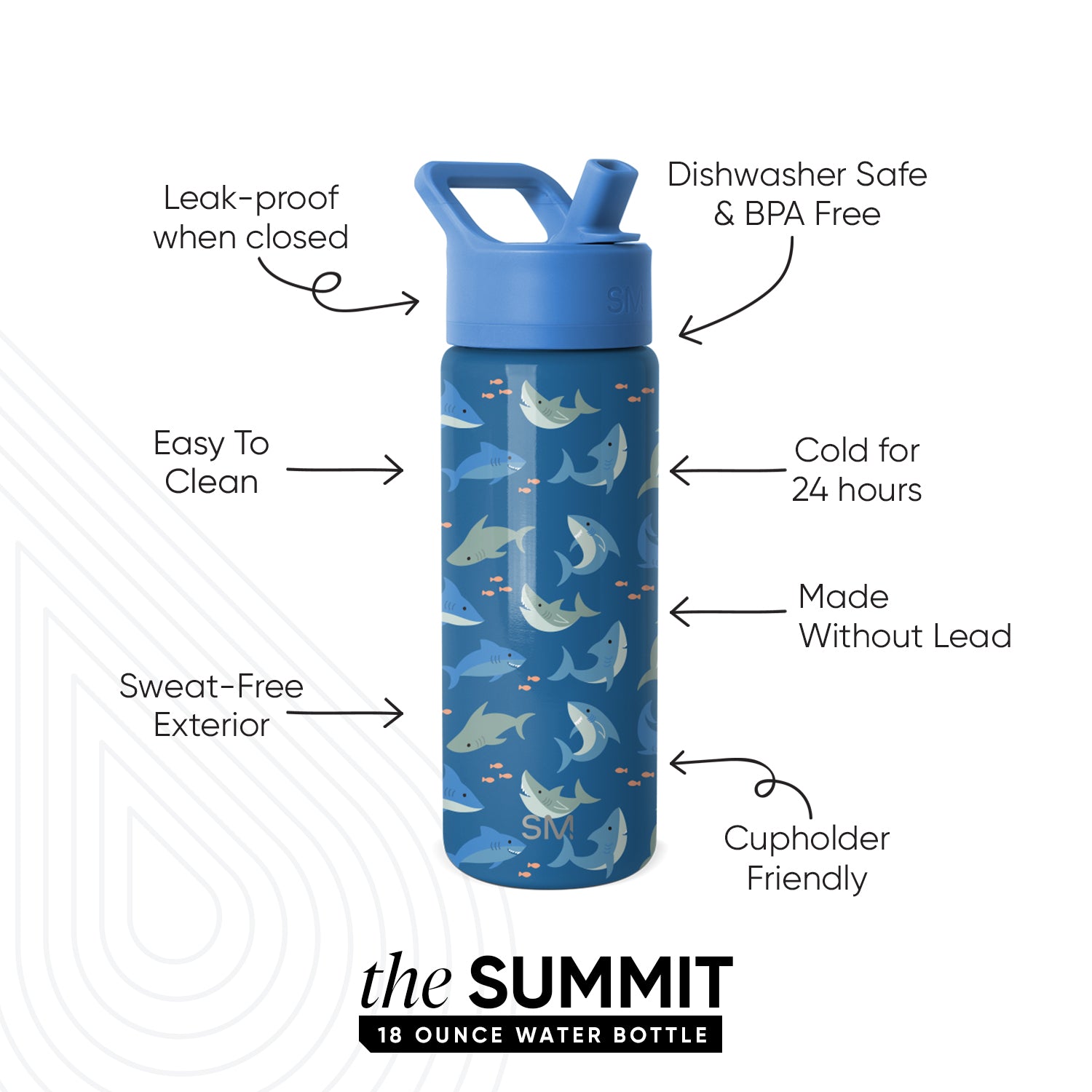 Summit Kids Water Bottle with Straw Lid - 14oz