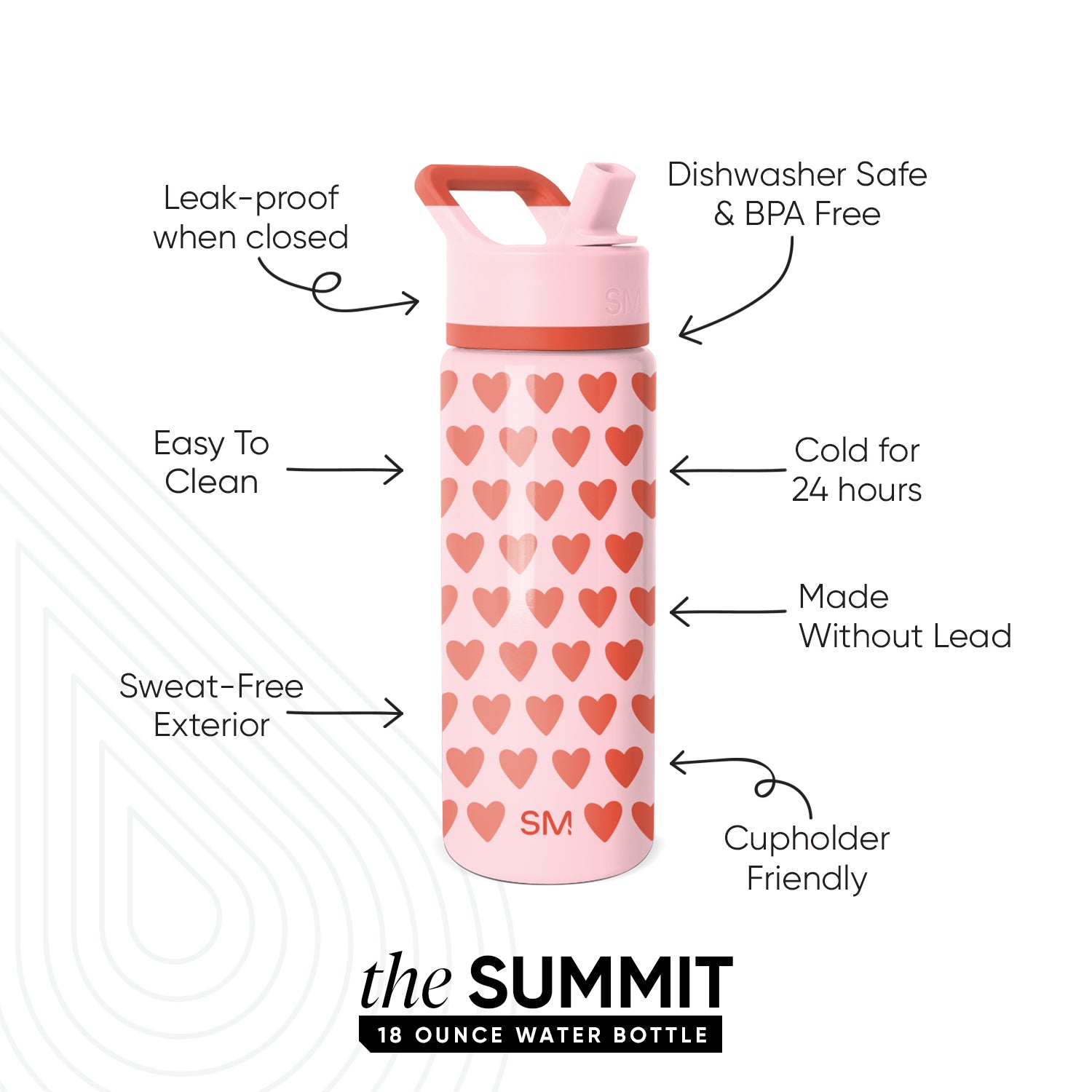 Summit Kids Water Bottle with Straw Lid - 18oz - SM2