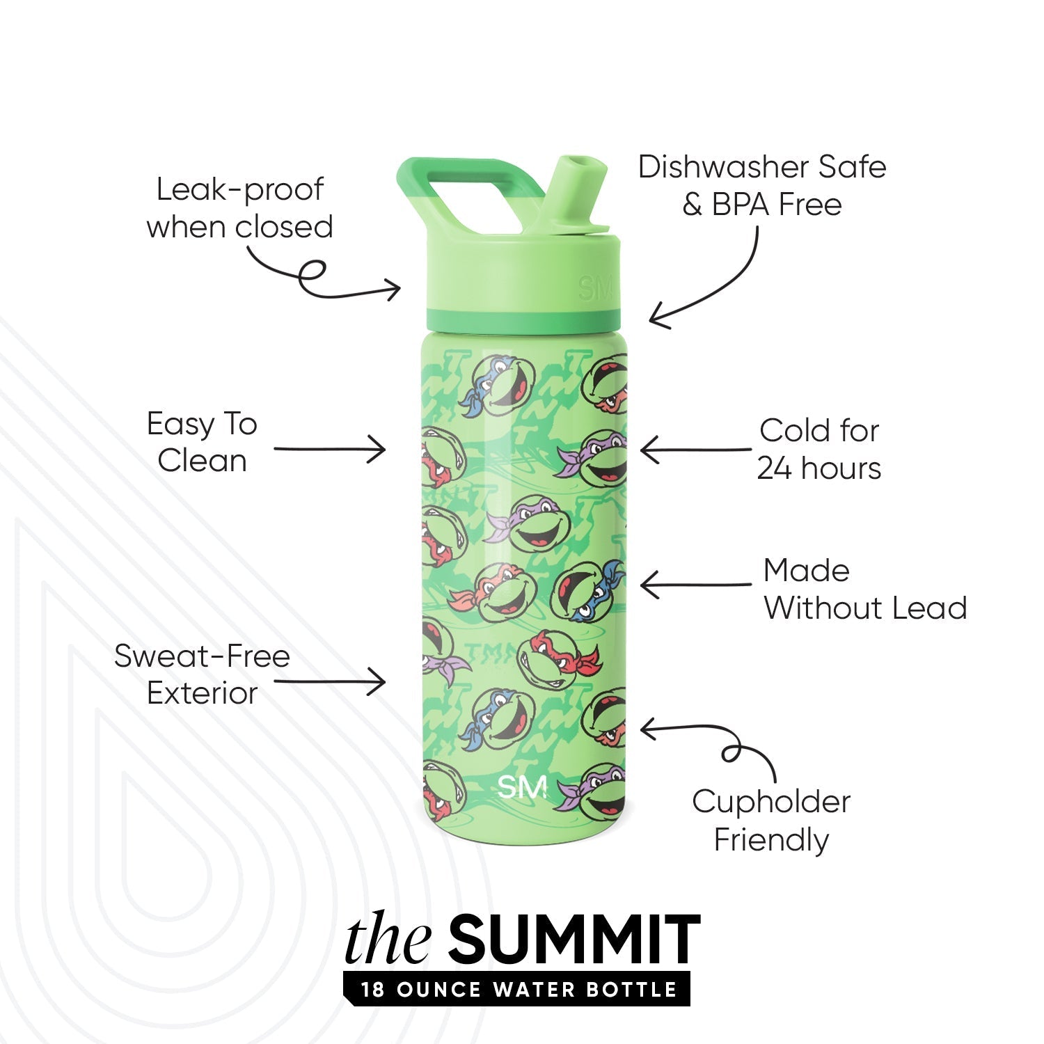 Summit Kids Water Bottle with Straw Lid - 18oz - SM2