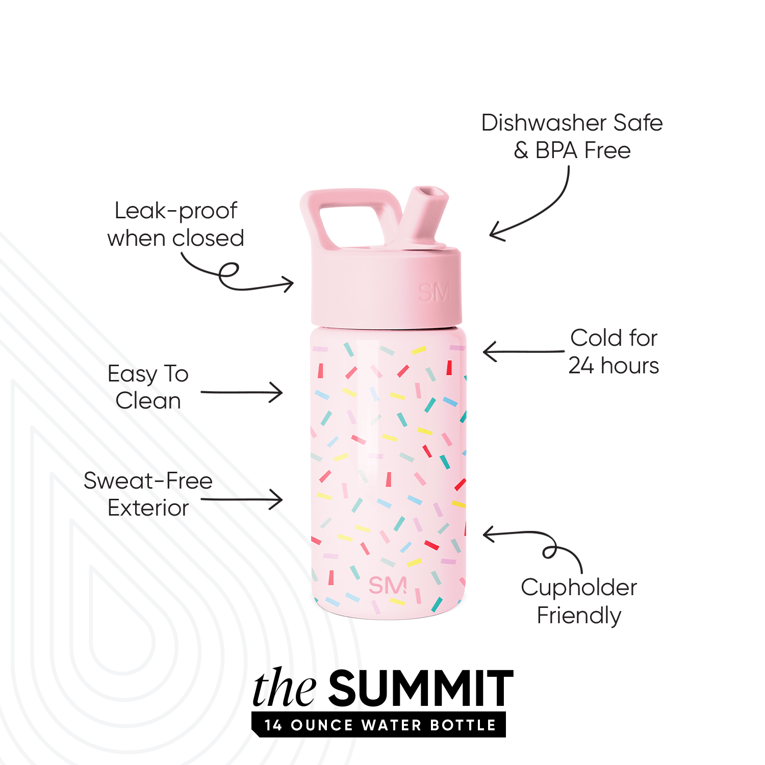Summit Kids Water Bottle with Straw Lid - 14oz